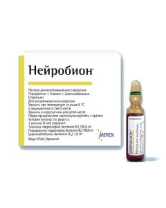Buy cheap pyridoxine, thiamine, tsianokobalamina | Neurobion solution for in / mouse. inject. 3 ml ampoules 3 pcs. online www.buy-pharm.com