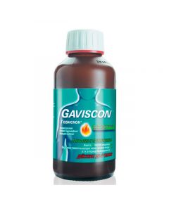 Buy cheap Sodium alginate, Sodium hydrogen carbonate, Calcium carbonate | Gaviscon suspension mint, 300 ml online www.buy-pharm.com