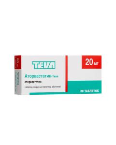 Buy cheap Atorvastatin | Atorvastatin-Teva tablets coated 20 mg 30 pcs. online www.buy-pharm.com