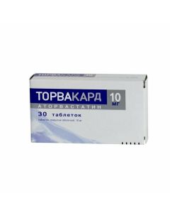 Buy cheap Atorvastatin | Torvacard tablets 10 mg, 30 pcs. online www.buy-pharm.com