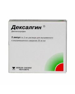 Buy cheap Dexketoprofen | Dexalgin ampoules 25 mg / ml 2 ml, 5 pcs. online www.buy-pharm.com