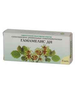 Buy cheap Hamamelis virgin tincture homeopathic | Hamamelis DN rectal homeopathic suppositories, 6 pcs. online www.buy-pharm.com