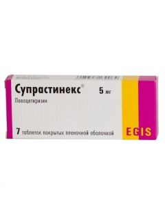 Buy cheap Levocetirizine | Suprastinex tablets is covered.pl.ob. 5 mg 7 pcs. online www.buy-pharm.com