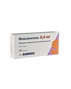 Buy cheap moxonidine | Moxonitex tablets coated.pl.ob. 400 mcg 14 pcs. online www.buy-pharm.com