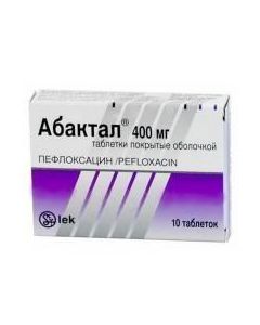Buy cheap pefloksatsina | Abactal tablets are coated. 400 mg, 10 pcs. online www.buy-pharm.com
