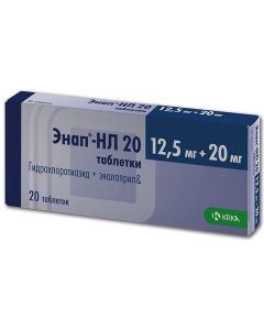 Buy cheap Hydrohlorotyazyd, enalapril | Enap-NL 20 tablets 12.5 mg + 20 mg 20 pcs. online www.buy-pharm.com