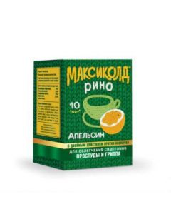 Buy cheap Paracetamol, phenylephrine, Fenyramyn, Ascorbic acid | Maxikold Rino sachets, orange, 10 pcs. online www.buy-pharm.com