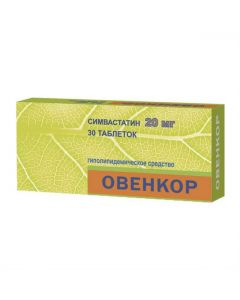 Buy cheap Simvastatin | Ovenkor tablets 20 mg, 30 pcs. online www.buy-pharm.com