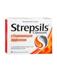 Buy cheap Amylmetakrezol, Dyhlorbenzylov y alcohol | Strepsils with the warming effect of the tablet, 24 pcs. online www.buy-pharm.com