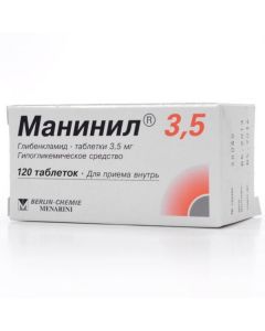 Buy cheap Hlybenklamyd | Maninil tablets 3.5 mg, 120 pcs. online www.buy-pharm.com