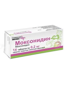 Buy cheap Moksonydyn | Moxonidine-SZ tablets coated. 0.2 mg, 14 pcs. online www.buy-pharm.com