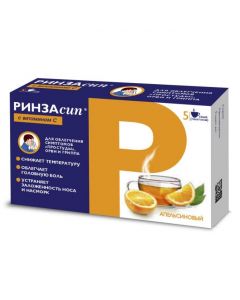 Buy cheap Paracetamol, ascorbic acid, caffeine, Fenyramyn, phenylephrine | Rinzasip with vitamin C powder for solution for oral administration Orange 5 g sachets 5 pcs. online www.buy-pharm.com
