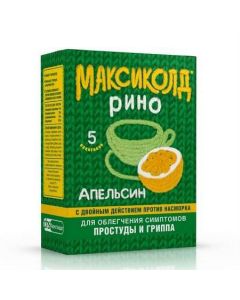 Buy cheap Paracetamol, phenylephrine, Fenyramyn, ascorbic acid | Maxikold Rino sachets, orange, 5 pc. online www.buy-pharm.com