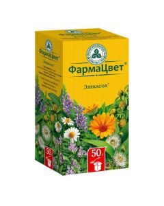 Buy cheap Calendula medicine flowers, chamomile flowers, licorice roots, herbs herbs, sage leaves, eucalyptus leaves | Elekasol collection pack, 50 g online www.buy-pharm.com