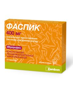 Buy cheap Ibuprofen | Faspik granules for solution for oral administration 400 mg apricot sachet 12 pcs. online www.buy-pharm.com