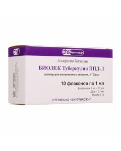 Buy cheap Allerhen bacteria | Tuberculin PPD-L Biolek rr for in / skin. enter 2TE / dose (2TE / 0, 1 ml) 1 ml (10 doses) ampoules 10 pcs. online www.buy-pharm.com