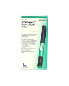 Buy cheap Insulin detemyr | Levemir Flexpen solution for p / p injected 100 IU / ml 3 ml cartridges in syringe pens 5 pcs. online www.buy-pharm.com