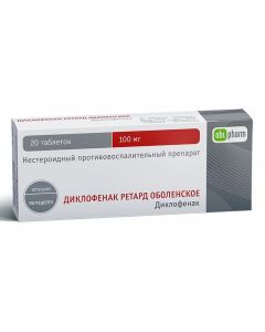 Buy cheap Diclofenac | Diclofenac retard Obolenskoye tablets coated. solution-sol. prolong. 100mg 20 pcs online www.buy-pharm.com