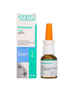Buy cheap xylometazoline | Rinonorm-Teva nasal spray 0.05% 20 ml online www.buy-pharm.com