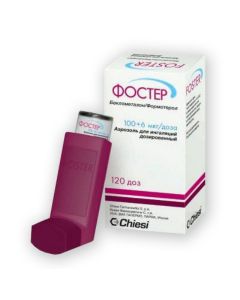 Buy cheap beclomethasone, formoterol | Foster aerosol 0.1 mg + 6 mcg / dose, 120 doses online www.buy-pharm.com