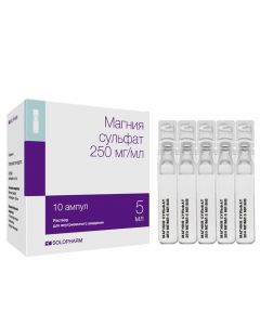 Buy cheap Magnesium sulphate | Magnesium sulfate-SOLOpharm Politvist solution for in / ven.input. 250 mg / ml 5 ml ampoules 10 pcs. online www.buy-pharm.com
