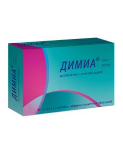 Buy cheap Drospyrenon, ethinyl estradiol | Dimia tablets 3 mg + 0.02 mg, 84 pcs. online www.buy-pharm.com