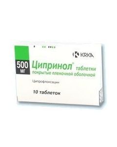 Buy cheap Ciprofloxacin | Ciprinol tablets 500 mg, 10 pcs. online www.buy-pharm.com
