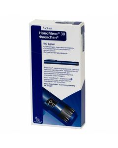 Buy cheap Insulin aspart dvuhfazn y | Novomek injection for solution 1% 1 ml 10 fl. 30 Flexpen pen syringes 100 IU / ml 3 ml, 5 pcs. online www.buy-pharm.com