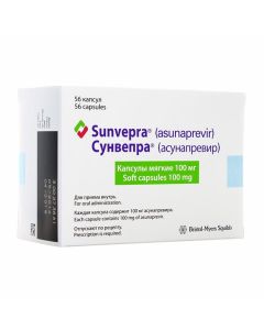 Buy cheap Asunaprevyr | Sunvepra soft capsule 100 mg 56 pcs. online www.buy-pharm.com