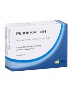 Buy cheap Zolendronovaya acid | Resoclastin concentrate for preparation of solution for infusion vial of 4 mg / 5 ml online www.buy-pharm.com