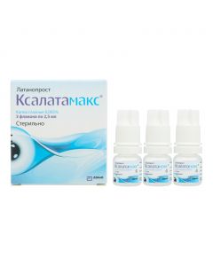 Buy cheap Latanoprost | Xalatamax eye drops 0.005%, 2.5 ml 3 pcs. pack online www.buy-pharm.com