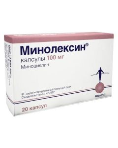 Buy cheap Minocycline | Minolexin capsules 100 mg, 20 pcs. online www.buy-pharm.com