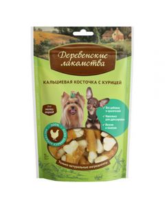 Rustic treats for mini-breeds Calcium bone with chicken 55g - cheap price - buy-pharm.com