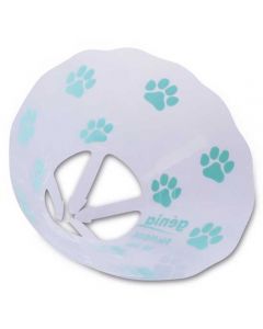 Funcol transparent collar with paws protective, turquoise 7,5cm - cheap price - buy-pharm.com