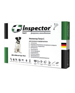 Inspector drops from external and internal parasites for dogs from 4 to 10 kg - cheap price - buy-pharm.com