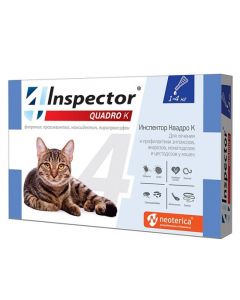 Inspector Quadro K drops for cats 1-4kg 0.4ml - cheap price - buy-pharm.com