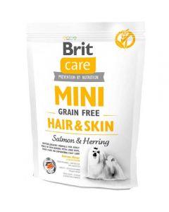 Brit (Brit Care Mini Hair & Skin) with salmon for dogs of mini breeds with hair requiring care 400g - cheap price - buy-pharm.com