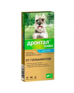 Drontal Plus from helminths for dogs with meat flavor 6 tablets - cheap price - buy-pharm.com