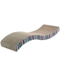 Bed scratching post Wave made of corrugated cardboard with catnip (53 * 20.5 * 8.5cm) - cheap price - buy-pharm.com