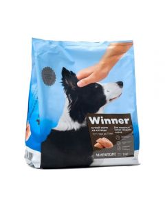 WINNER dry food for adult dogs of medium breeds chicken 3kg - cheap price - buy-pharm.com