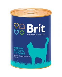 Brit Premium wet food for castrated cats meat platter with poultry 340g - cheap price - buy-pharm.com