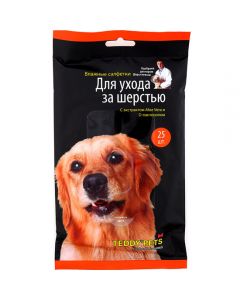 Teddy Pets (Teddy Pets) wet wipes for grooming hair for dogs 25pcs - cheap price - buy-pharm.com
