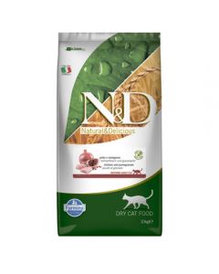 Farmina N&D Neutered & Adult food for sterilized and castrated cats chicken with pomegranate 10kg - cheap price - buy-pharm.com