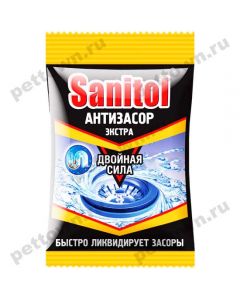 Sanitol (Sanitol) Anti-clogging Extra Double strength for cleaning pipes 90 g - cheap price - buy-pharm.com