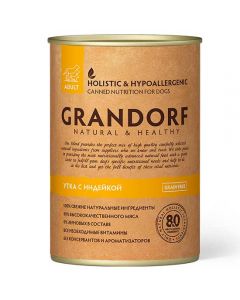 Grandorf (Grandorf) canned food for dogs Duck and Turkey (DUCK & TURKEY) 400g - cheap price - buy-pharm.com