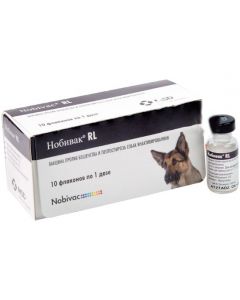 Nobivac RL vaccine against rabies and leptospirosis in dogs 1 dose - cheap price - buy-pharm.com