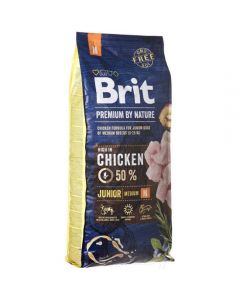 Brit Premium by Nature dry food for young dogs of medium breeds 15kg - cheap price - buy-pharm.com