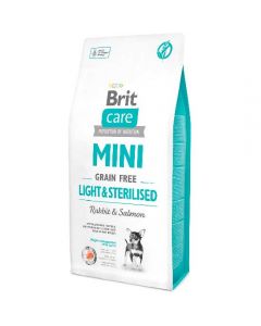 Brit (Brit Care Mini Light & Sterilized) for overweight dogs of mini breeds, sterilized 2kg - cheap price - buy-pharm.com