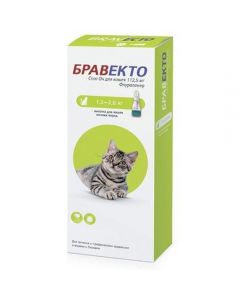 Bravecto Spot On (Вravecto) 112.5mg drops for cats 1.2-2.8kg from ticks and fleas - cheap price - buy-pharm.com