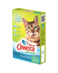 Omega Neo + treat Mint mood with catnip for cats 90 tablets - cheap price - buy-pharm.com